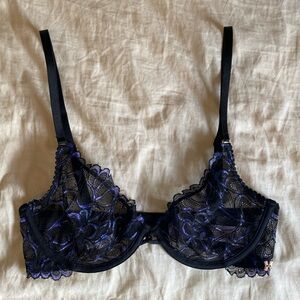 Savage X Fenty Unlined Iridescent Lace Bra 32D